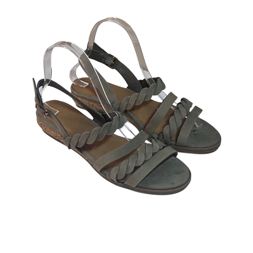 G.H. Bass & Co Jolie Taupe Slingback Bohemian Earthy Fisherman Leather Sandal